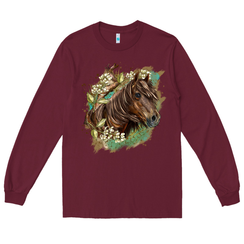 Missouri Horse Floral Background Long Sleeve Tee by LillyAllenDesigns | Teevron