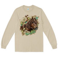 Mushroom missouri horse floral background Long Sleeve Tee - LillyAllenDesigns