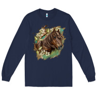 Navy missouri horse floral background Long Sleeve Tee - LillyAllenDesigns