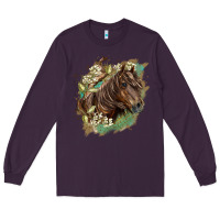 Plum missouri horse floral background Long Sleeve Tee - LillyAllenDesigns