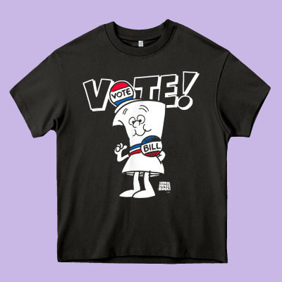 Schoolhouse Rock Vote With Bill With White Type T Shirt Heavy Core Tee Designed By Floraart