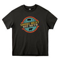 Asphalt smoke meat not meth funny bbq grill lover meat lover retro Heavy Core Tee - FloraArt