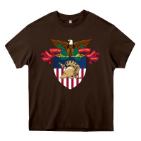 Chocolate Brown United States, Military Academy Heavy Core Tee - FloraArt