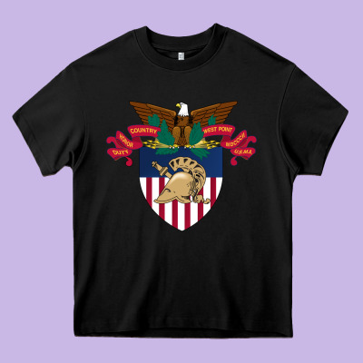 United States, Military Academy Heavy Core Tee Designed By Floraart