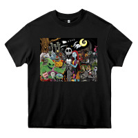 Black nightmare before christmas Heavy Core Tee - FloraArt