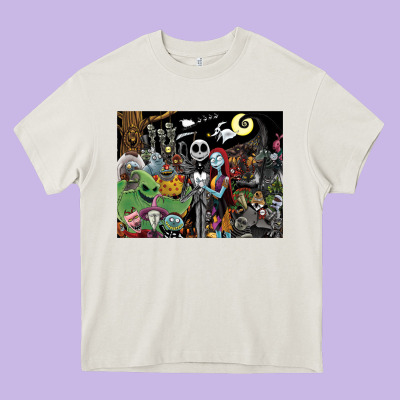 Nightmare Before Christmas Heavy Core Tee Designed By Floraart