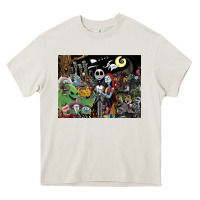 Cream nightmare before christmas Heavy Core Tee - FloraArt