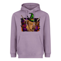 Lavender highland cow halloween Heavyweight Hoodie - RanaPortraitStore