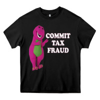 Black commit tax fraud essential Heavy Core Tee - FloraArt