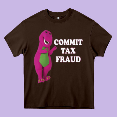 Commit Tax Fraud Essential Heavy Core Tee Designed By Floraart