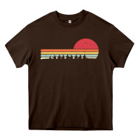 Chocolate Brown Rowing . Retro Style  For Rower Heavy Core Tee - FloraArt
