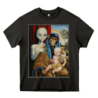 Asphalt alien chimp baby religion conspiracy poster Heavy Core Tee - FloraArt