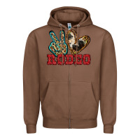 Chestnut Peace Love Rodeo Zipper Hoodie - Jasminsmagicworld