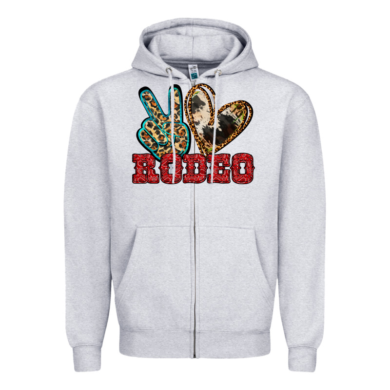 Peace Love Rodeo Zipper Hoodie by Jasminsmagicworld | Teevron