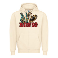 Sandshell Peace Love Rodeo Zipper Hoodie - Jasminsmagicworld