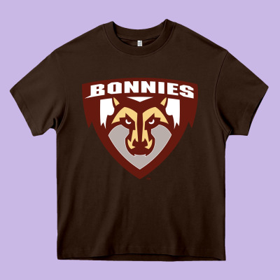 St. Bonaventure Bonnies Heavy Core Tee Designed By Floraart