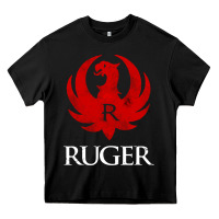 Black vintage ruger Heavy Core Tee - FloraArt
