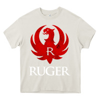 Cream vintage ruger Heavy Core Tee - FloraArt