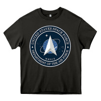 Asphalt Official United States Space Force USSF Military Patch Heavy Core Tee - FloraArt