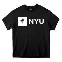 Black nyu new york university Heavy Core Tee - FloraArt