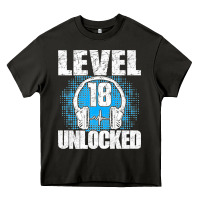 Asphalt Level 18 Unlocked Birthday 18 Years Gamer Premium T Shirt Heavy Core Tee - FloraArt