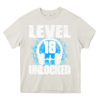 Cream Level 18 Unlocked Birthday 18 Years Gamer Premium T Shirt Heavy Core Tee - FloraArt