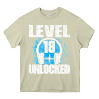 Mossy Level 18 Unlocked Birthday 18 Years Gamer Premium T Shirt Heavy Core Tee - FloraArt