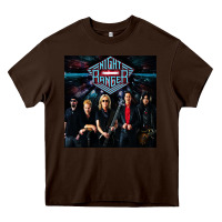 Chocolate Brown night ranger 3 copy Heavy Core Tee - FloraArt