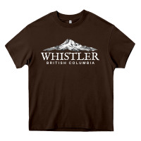 Chocolate Brown whistler british columbia shirt long sleeve, mountain tee Heavy Core Tee - FloraArt