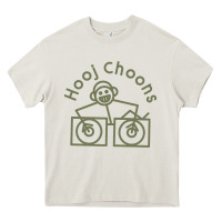 Cream Hooj Choons (Olive Green) Heavy Core Tee - FloraArt