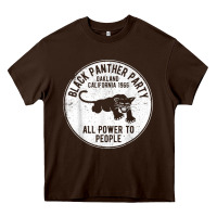 Chocolate Brown oakland california 1966 black panther party   dist Heavy Core Tee - FloraArt
