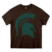 Chocolate Brown the michigan state spartans Heavy Core Tee - FloraArt