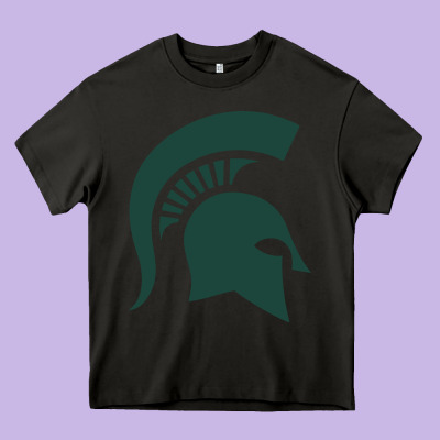 The Michigan State Spartans Heavy Core Tee Designed By Floraart