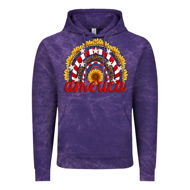 America Sunflower Rainbow Vintage Hoodie by Artiststas | Teevron
