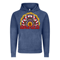 Vintage Denim america sunflower rainbow Vintage Hoodie - Artiststas
