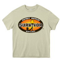 Mossy Survivor Outwit, Outplay, Outlast Heavy Core Tee - FloraArt
