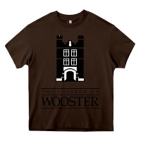 Chocolate Brown college of wooster Heavy Core Tee - FloraArt