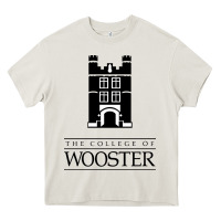 Cream college of wooster Heavy Core Tee - FloraArt