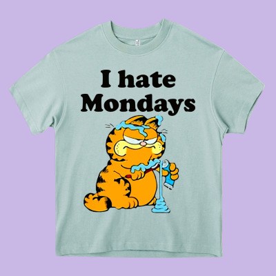 I Hate Monday Heavy Core Tee Designed By Floraart