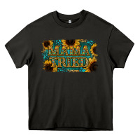 Asphalt Sunflower Serappe Turquoise Gemstone Mama Tried Heavy Core Tee - Jasminsmagicworld