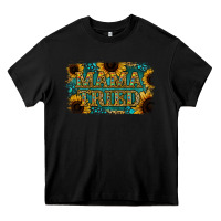 Black Sunflower Serappe Turquoise Gemstone Mama Tried Heavy Core Tee - Jasminsmagicworld