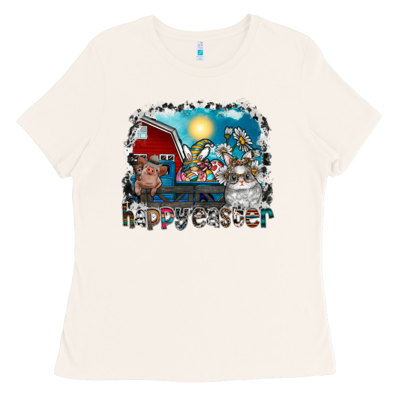 Happy Easter Ladies Tee by CowhideDigitalArt | Teevron