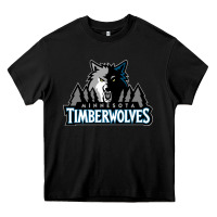 Black timberwolves Heavy Core Tee - FloraArt