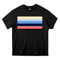 Black biarritz france 1990 Heavy Core Tee - FloraArt