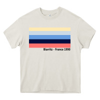 Cream biarritz france 1990 Heavy Core Tee - FloraArt