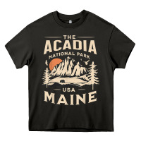 Asphalt acadia national park maine nature hike outdoors vintage t shirt Heavy Core Tee - ArtMosaic