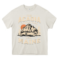 Cream acadia national park maine nature hike outdoors vintage t shirt Heavy Core Tee - ArtMosaic