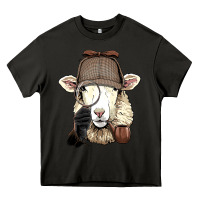 Asphalt Detective Sheep Lamb Spy Investigator Farmer Sheep Lover 53 Heavy Core Tee - ArtMosaic
