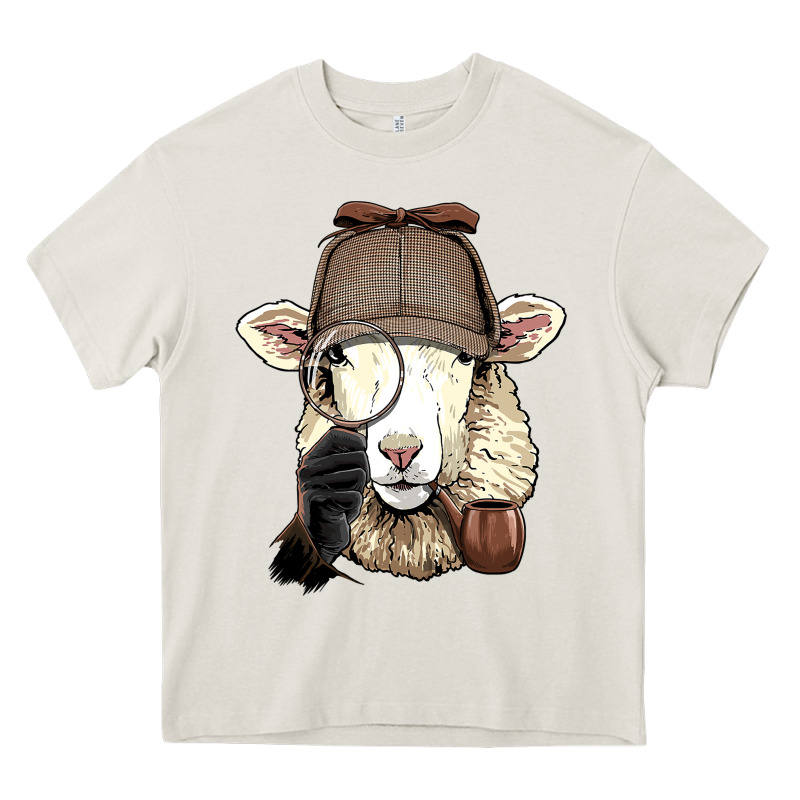 Detective Sheep Lamb Spy Investigator Farmer Sheep Lover 53 Heavy Core Tee by ArtMosaic | Teevron