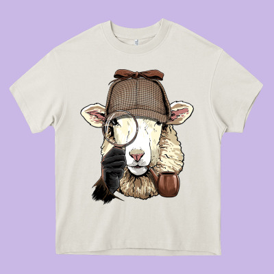 Detective Sheep Lamb Spy Investigator Farmer Sheep Lover 53 Heavy Core Tee Designed By Artmosaic
